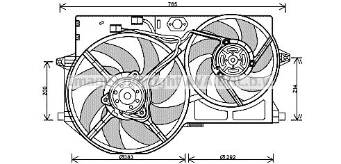 AVA QUALITY COOLING Вентилятор, охлаждение двигателя PE7544